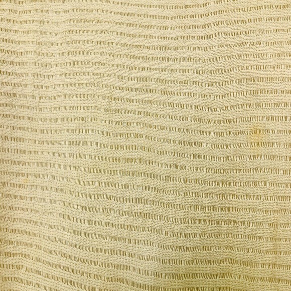 Lafayette 148 NY Womens Small Sweater Beige Linen Open-Knit 3/4 Sleeve Flaw BU16 - Picture 3 of 8